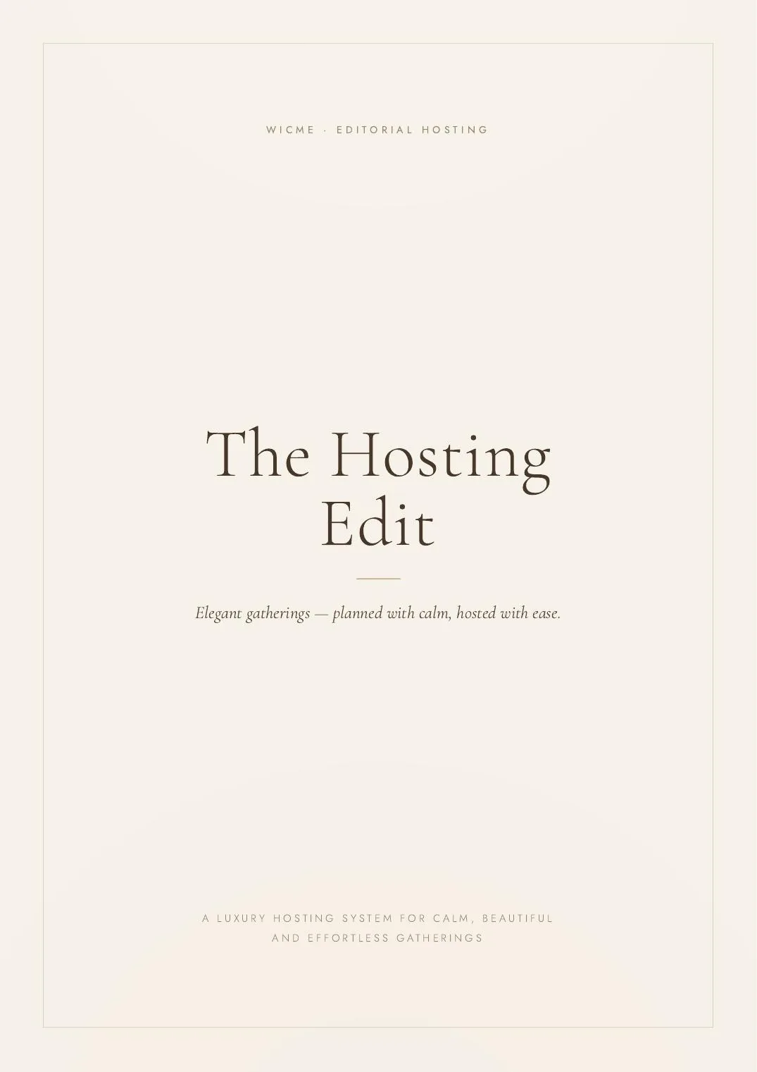 The Hosting Edit — The opening