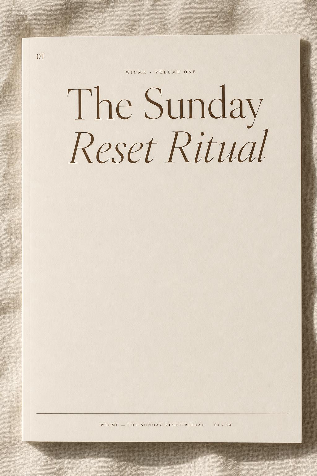 The Sunday Reset Ritual — The opening