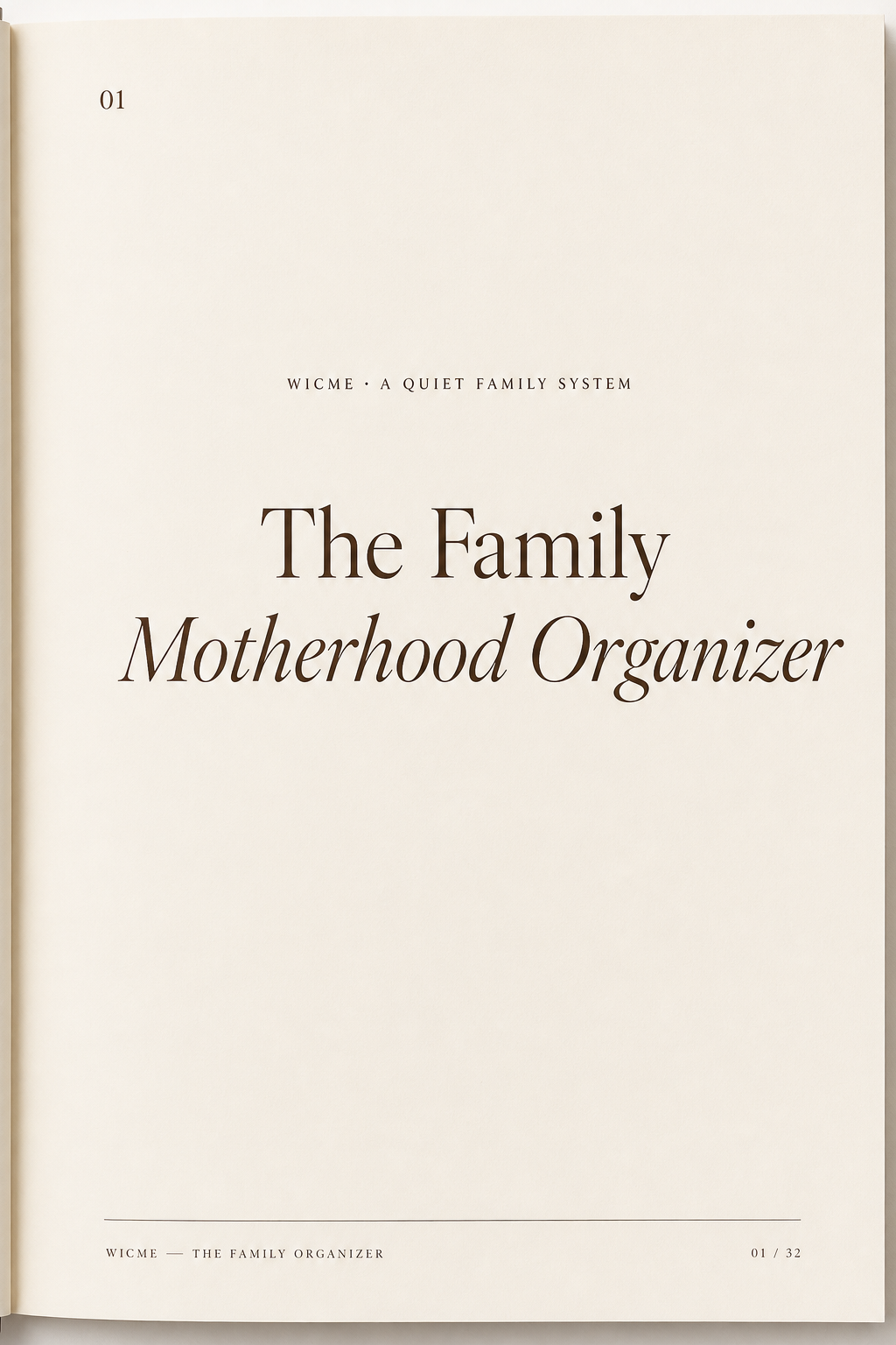 The Family Organizer — The opening