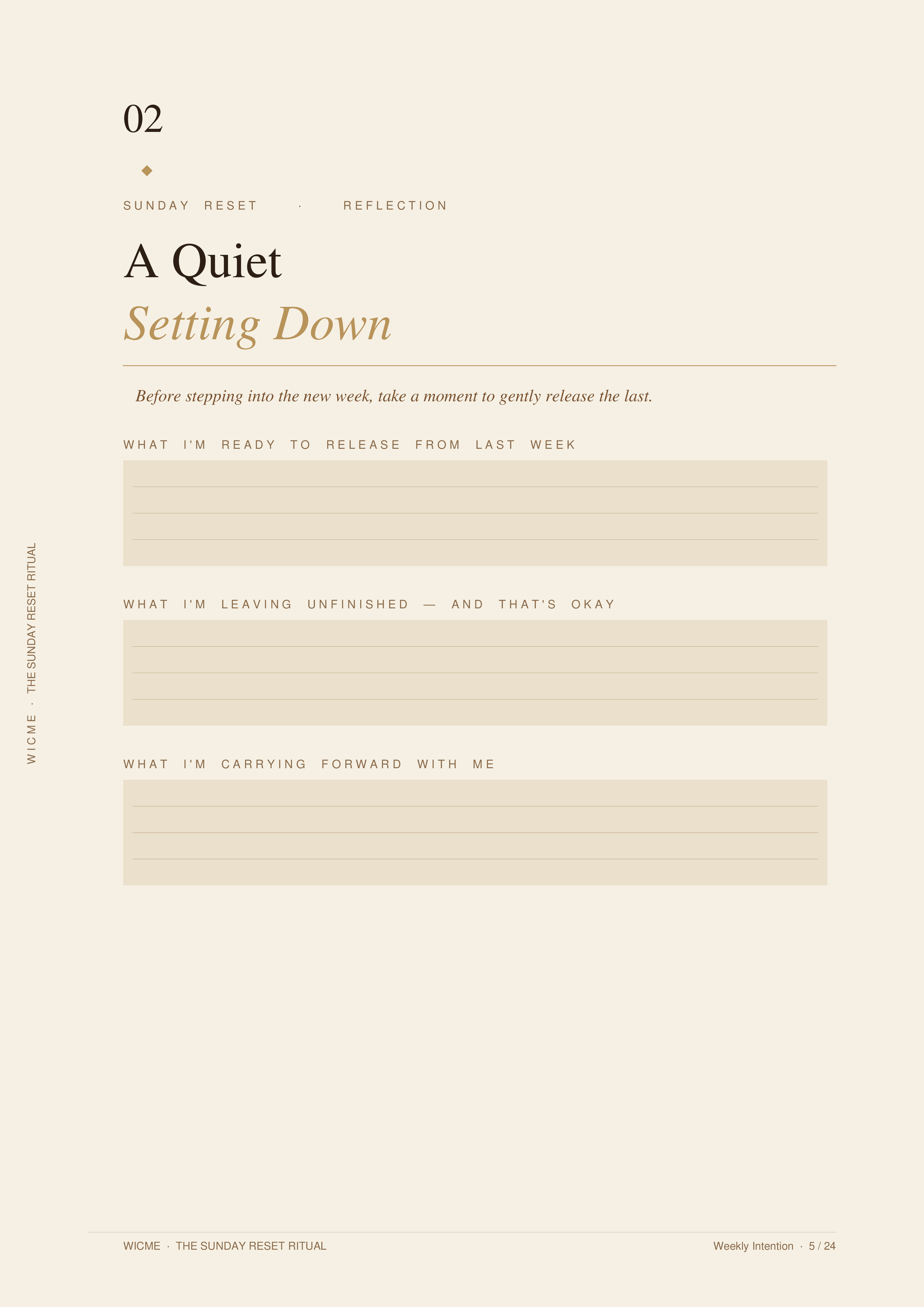 The Sunday Reset Checklist — A quiet setting down