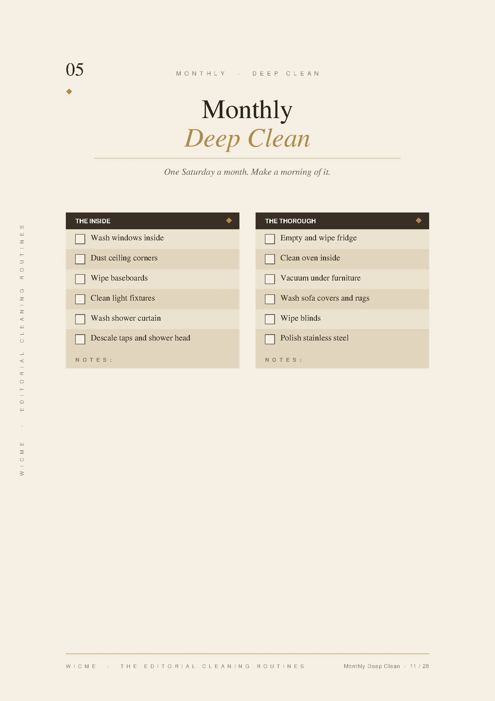 The Editorial Cleaning Routines — Monthly deep clean