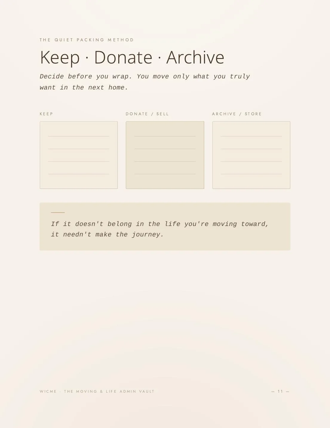 The Moving & Life Admin Vault — 8-week moving timeline