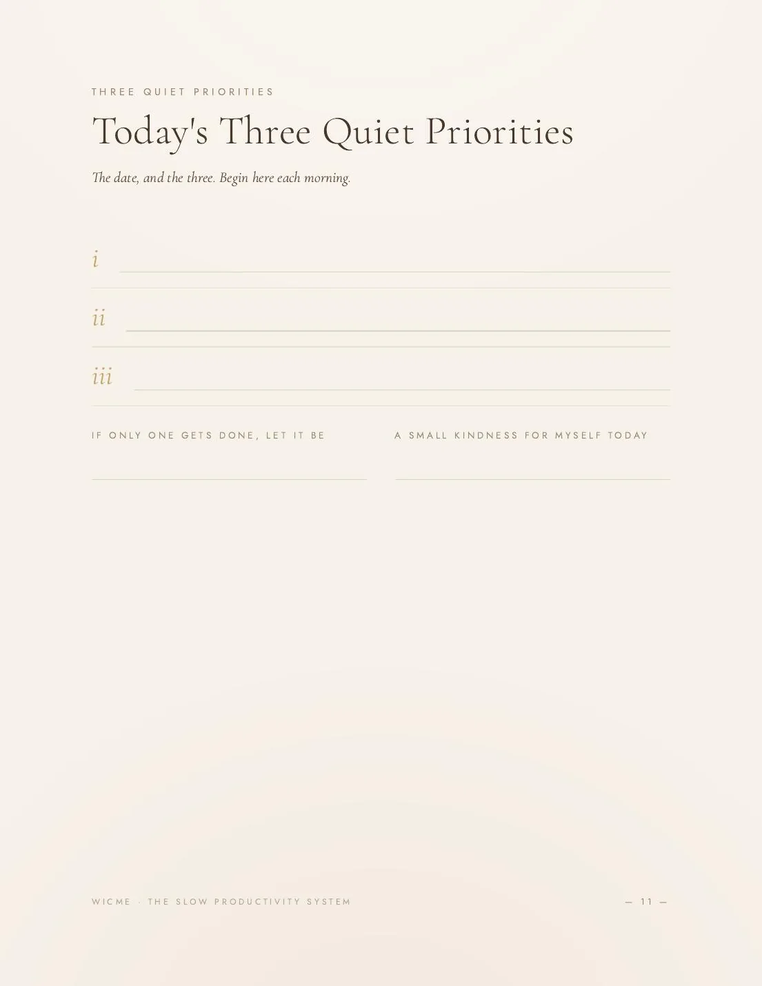The Slow Productivity System — Yearly vision + 90-day plan