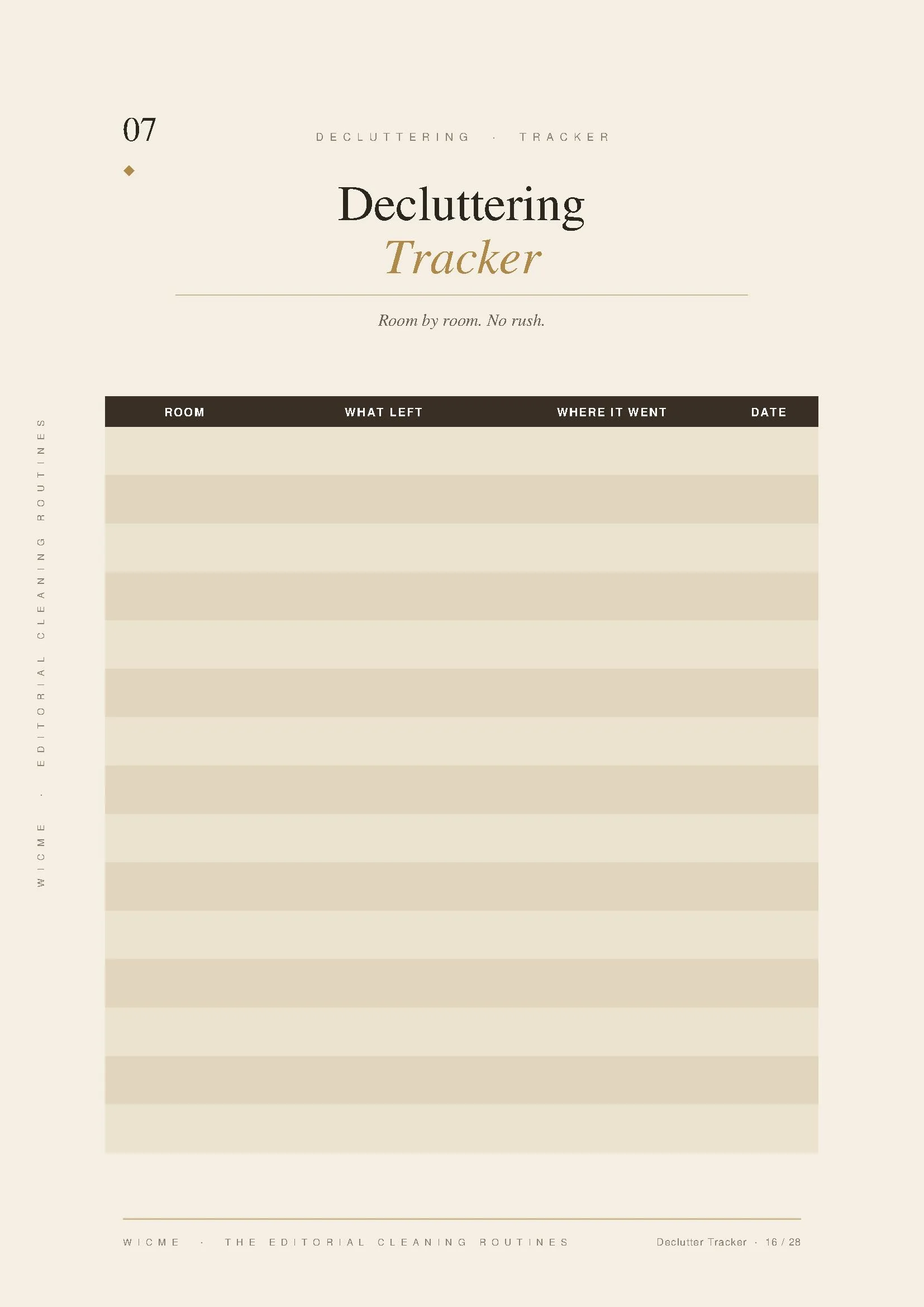 The Editorial Cleaning Routines — Decluttering tracker