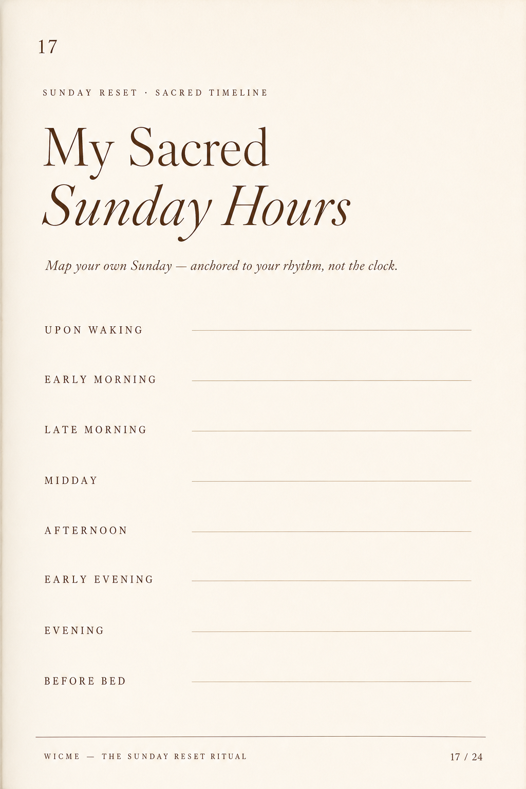 The Sunday Reset Ritual — My sacred Sunday hours